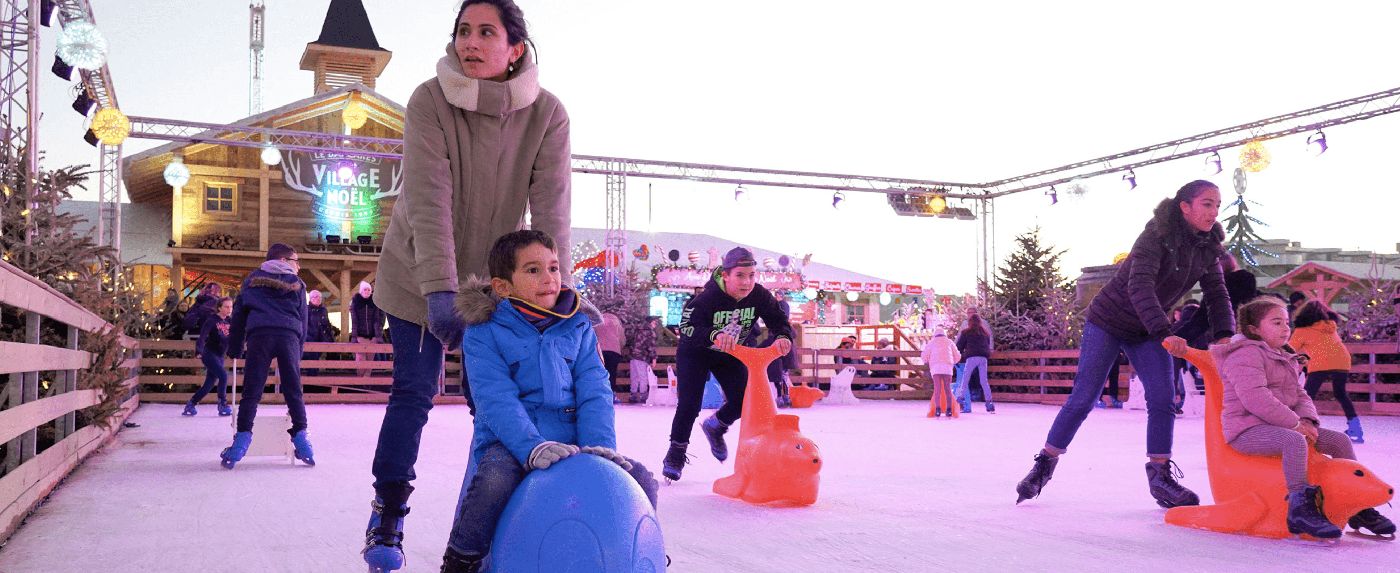 Pista de hielo de Le Barcarès, una de las actividades invernales del Village de Noël.