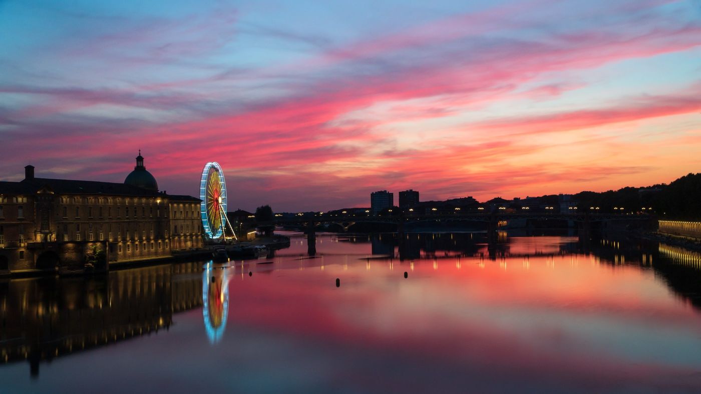 Vista panorámica de Toulouse, la ciudad rosa, cuarta parada de la ruta.
