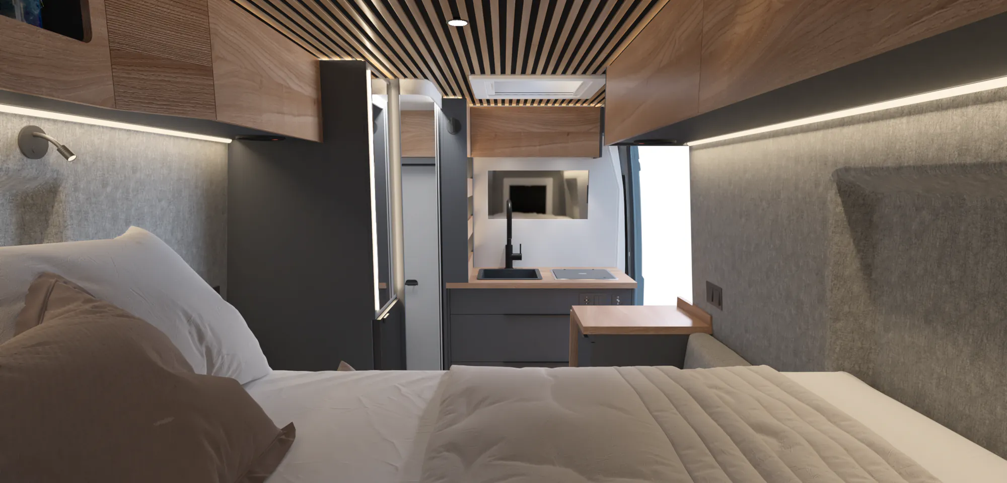 Neo interior with anthracite grey furniture