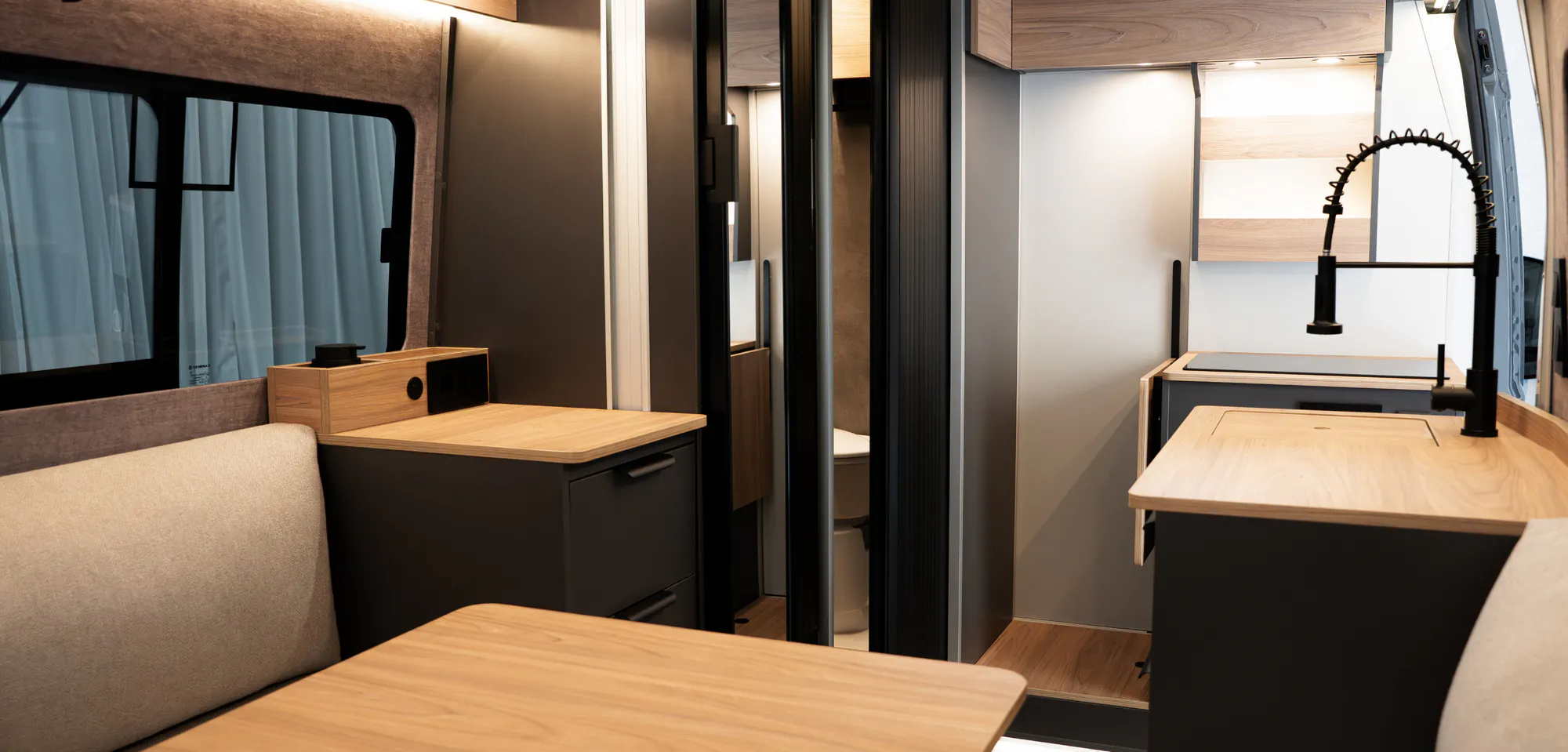 Space S interior seen from the kitchen towards the lounge