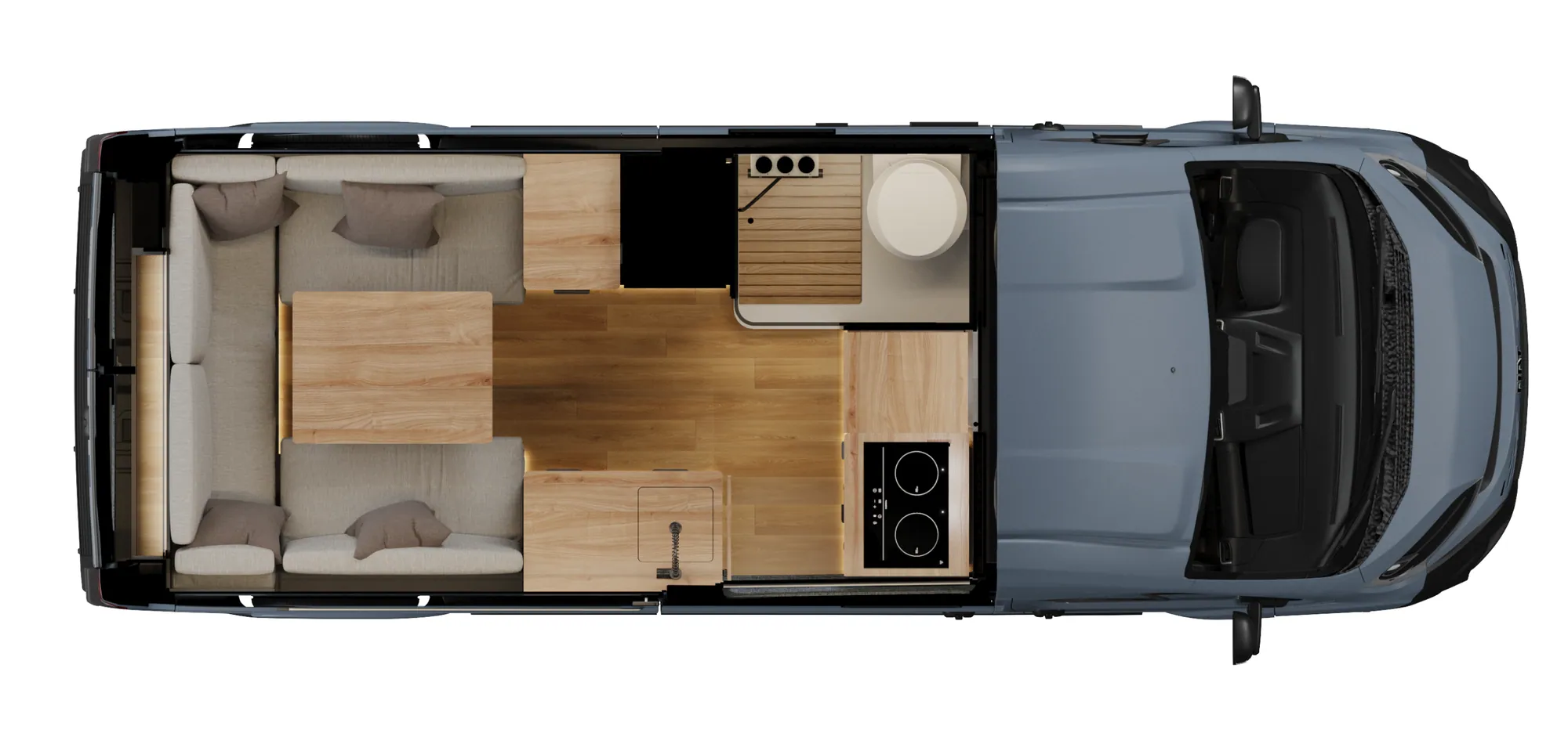Top view of the Space's layout